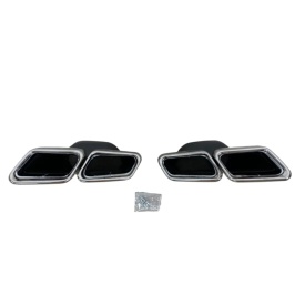 Ornamente evacuare tobe compatibil cu sistemul de evacuare Mercedes Benz E-Class W212 2009-2016, S-Class W222 2013-2020, culoare crom