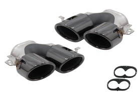 Ornamente pentru sistemul de evacuare compatibil cu Mercedes A-Class W177 CLA II X118 C118 GLA SUV H247 GLB SUV X247 35 AMG, 45 AMG 2018-> 45S Design Negru