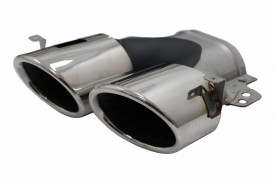 Ornamente pentru sistemul de evacuare compatibil cu Mercedes A-Class W177 CLA II X118 C118 GLA SUV H247 GLB SUV X247 35 AMG, 45 AMG 2018-> 45S Design Crom - Img 4