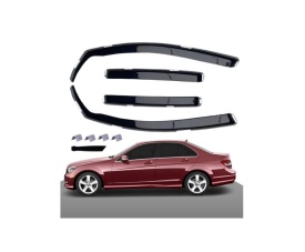 Paravanturi auto compatibile cu Mercedes C Class W204 2008-2014, fata-spate - Img 4