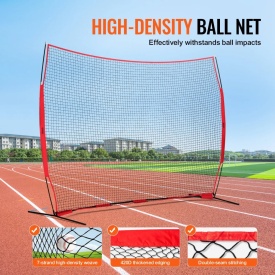 Plasa de protectie VEVOR Barricade Backstop, plasa de bariera pentru sporturi cu minge de 3,6 x 2,7 m, echipament portabil de antrenament cu geanta de transport, protectie pentru antrenament de baseball, softball, lacrosse, fotbal, hochei, pentru curte - Img 3