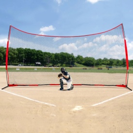 Plasa de protectie VEVOR Barricade Backstop, plasa de bariera pentru sporturi cu minge de 6 x 3 m, echipament portabil de antrenament cu geanta de transport, protectie pentru antrenament de baseball, softball, lacrosse, fotbal, hochei, pentru curte - Img 8