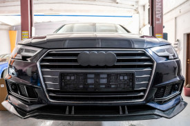 Prelungire Bara Fata Lip compatibil cu Audi A4 B9 8W S-Line (2016-2018) Carbon Look - Img 7