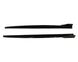 Prelungire praguri laterale compatibile cu BMW seria 3 F30 2012-2018, cu aripioare, culoare negru lucios - Img 3