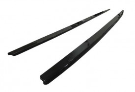 Prelungire praguri laterale compatibile Seat Leon 3 2013-2020 hatchback, negru lucios
