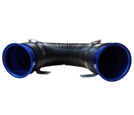 Prelungire universala aer din filtru pana in admisie cu diametru de 75mm cu intindere pana la 1m, furtun negru cu capete albastru - Img 4