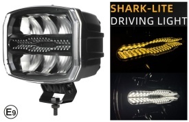 Proiector cu led 12V - 24V cu lumina DRL alb-galben pentru camioane, ATV-uri, jeep, tractor, masini agricole si agricole - Img 4
