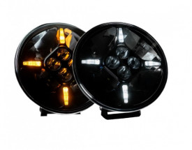 Proiector cu led camion faza lunga si pozitie, diametru 218mm, 12V-24V, pozitie cu leduri alb - portocaliu - Img 1