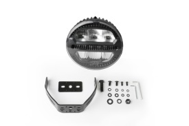 Proiector cu led camion faza lunga si pozitie, diametru 228 mm, 12V-24V, pozitie cu leduri alb - portocaliu - Img 11