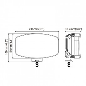 Proiector cu led, faza lunga si pozitie, 80W, 4100 lm, 12V - 24V, omologare E-Mark,E-Mark, compatibil DAF, MAN, SCANIA - Img 6