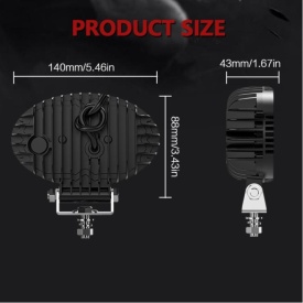 Proiector LED oval, 12-24V universal, lumina alba, pozitie galbena, 2000LM, pentru camioane tractor rollbar offroad ATV jeep utilaje agricole - Img 7