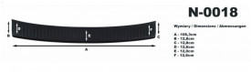 Protectie bara spate, Toyota Auris 2006-2012, Plastic, culoare negru - Img 2