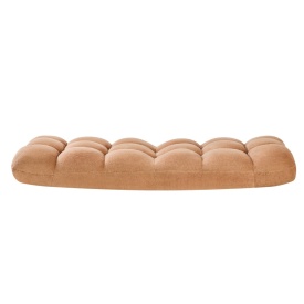 Scaun de podea, scaun de gaming pliabil cu 14 pozitii reglabile si spatar, cadru metalic robust cu spuma reciclata si suprafata din fleece coral, multifunctional pentru citit, relaxare, culoare maro - Img 10
