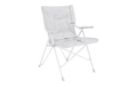 Scaun pliabil pentru camping, plaja, pescuit sau gradina, Outwell Furniture Alder Lake, culoare gri, 120 kg - Img 3