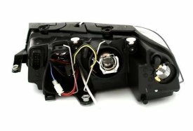 Set 2 faruri compatibil cu VW Passat 3BG B5 2000-2005 Angel Eyes, fundal crom - Img 3