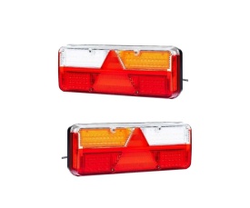 Set 2 Lampi stop FULL LED, 6 functii, stanga dreapta, Kingpoint FT-500 LED, cu cabluri, Fristom - Img 1