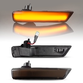 Set 2 Semnalizari Dinamice Full LED pentru Oglinda compatibil cu Ford Focus II 2008-2012, Focus III 2012-2017, Mondeo IV 2010-2014, fumurii - Img 2