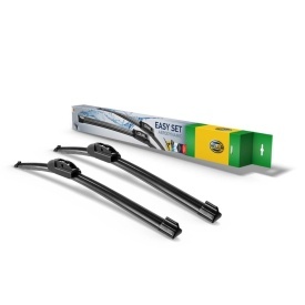 Set 2 stergatoare auto Hella, compatibil cu Renault Megane II 2002-2008, 600mm+450mm