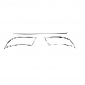 Set 3 ornamente inox bara si evacuare compatibile cu SKODA SUPERB 2019-> sedan
