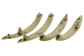 Set 4 Manere plastic interior Bej compatibil BMW seria 3 F30 F31 2012- 2018