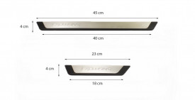 Set 4 protectii praguri din aluminiu compatibile Renault Megane II 2002-2008, Exclusive Design - Img 2
