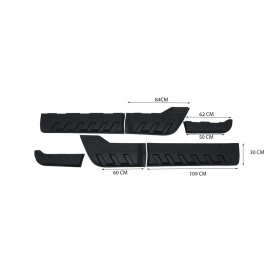 Set 6 Protectii laterale pentru usi compatibile Mitsubishi L200 2019->, plastic ABS, Produs Resigilat - Img 2