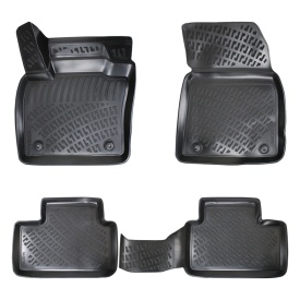 Set covorase auto cauciuc Volvo XC40 2018-> forma tavita - Img 1