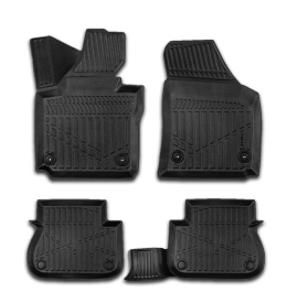 Set covorase auto cauciuc VW Caddy 2004-2020, forma tavita 3D - Img 1