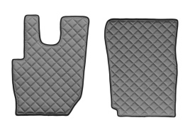 Set covorase camion, piele ecologica compatibil cu Daf CF 2013-> Gri AUTOMAT - Img 2