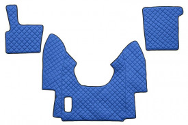 Set covorase camion, piele ecologica compatibil cu DAF XF 95 1997-2005 Albastru, AUTOMATA