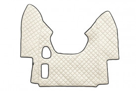 Set covorase camion, piele ecologica compatibil cu DAF XF 95 1997-2005 Crem , MANUALA - Img 2