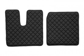 Set covorase camion, piele ecologica compatibil cu MAN TGA 2000-2010, cutie manuala, negru, cabina mare - Img 2