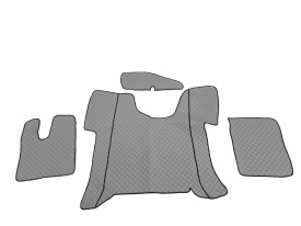 Set covorase camion, piele ecologica compatibil cu MAN TGS II 2020->, cutie automata, gri