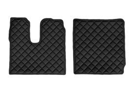 Set covorase camion, piele ecologica compatibil cu Man TGX 2018-2020, Negru, cutie manuala, 1 sertar - Img 4