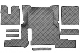 Set covorase camion, piele ecologica compatibil cu Man TGX I,II 2018->, Gri, automat, 1 sertar