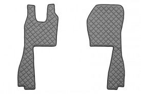 Set covorase camion, piele ecologica compatibil cu SCANIA R 2010-2016 Gri, AUTOMAT, scaune normale - Img 2