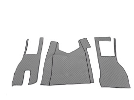Set covorase camion, piele ecologica MERCEDES AROCS 2013->, Cutie automata, culoare gri