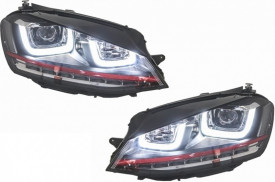 Set faruri compatibile cu VW Golf 7 VII 2012-2017 3D LED R20 GTI Design Semnal Dinamic - Img 3