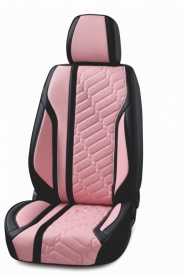Set huse scaune auto compatibil VW Golf V 2003-2009, fata-spate, Lady Line Negru cu roz - Img 2