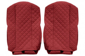 Set huse scaune camion compatibil cu FORD F-MAX 2018->, Negru cu rosu, piele ecologica cu velur - Img 4