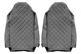 Set huse scaune camion compatibile cu IVECO STRALIS 2002-> GRI, piele ecologica cu velur - Img 2