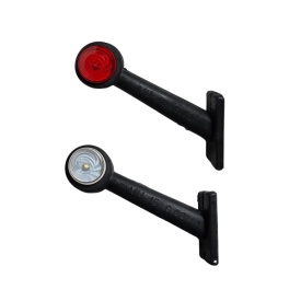 Set lampa LED laterala gabarit pentru camion, remorca, rulota, 12-24V, alb rosu, 2 buc