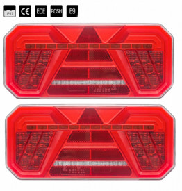 Set lampi 7 functii, stanga dreapta, 12-24V, LED, semnalizare dinamica, 305mm X 140mm X 35mm - Img 5