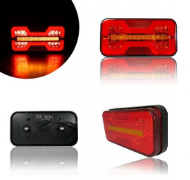 Set lampi stop LED, 4 Functii, 12V-24V, 180x90x32 mm, potrivit pentru remorci, rulote, vehicule agricole - Img 3