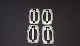 Set ornamente cromate manere portiere compatibile FIAT FIORINO QUBO 2008->, DOBLO 2010-2021 cu rame incluse