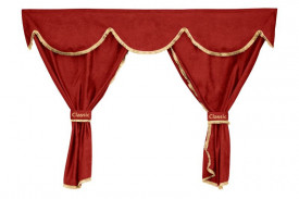 Set perdele cabina camion, universal compatibil cu MAN, culoare rosu - Img 8