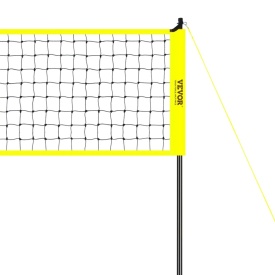 Set profesional de volei cu fileu, pentru exterior, 81 cm x 91 cm, stalpi din otel cu inaltime reglabila, cu minge de volei din PVC, pompa, geanta de transport, plasa de volei rezistenta pentru curte, plaja, gazon - Img 9