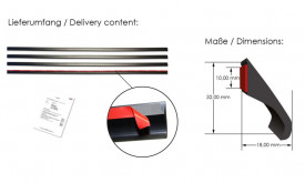 Set Protectie aripa auto, overfender aripa, 4 bucati x 1,50 m, compatibil BMW seria 5 E60 E61 F10 F11, RDX Design - Img 2