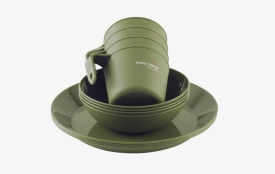 Set tacamuri vesela pentru masa de 4 persoane, farfurii si cani, Easy Camp Moss 4 - Img 2