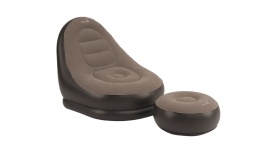 Sezlong si puf gonflabil pentru camping, plaja sau gradina, Easy Camp Maple Inflatable Lounger Set